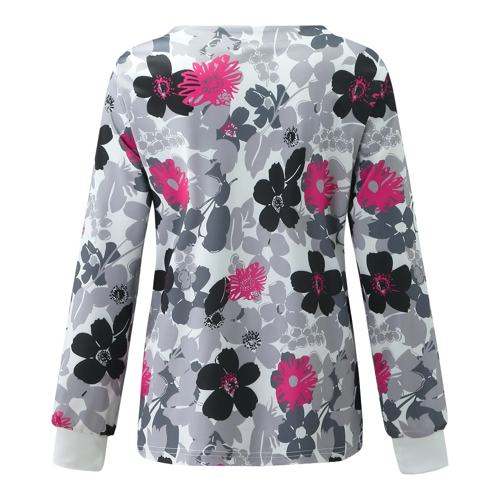 Long Sleeve Nurse Uniform Women Scrubs Lovely Animals Pattern Nursing Working Uniform Blouse Workwear Medical Uniforms Scrubs