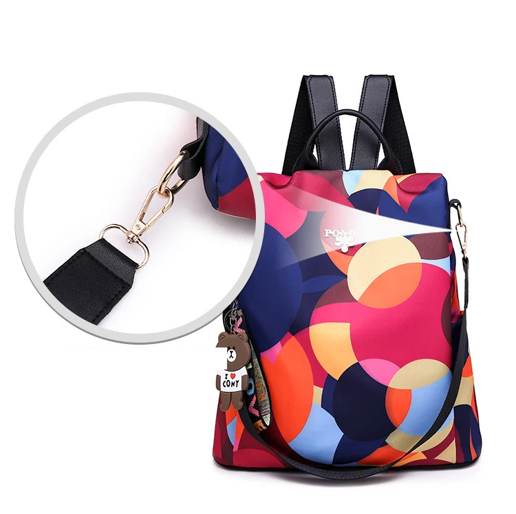 Новая мода, повседневные женские рюкзаки с защитой от краж, кошелек, рюкзак, цветная сумка на плечо для девочек-подростков, Mochila Bolsa Feminina