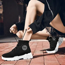 NIKEZI/высокие носки; легкая обувь без шнуровки; уличные модные прогулочные ботинки; вязаные кроссовки на высокой танкетке; сетчатые кроссовки для фитнеса