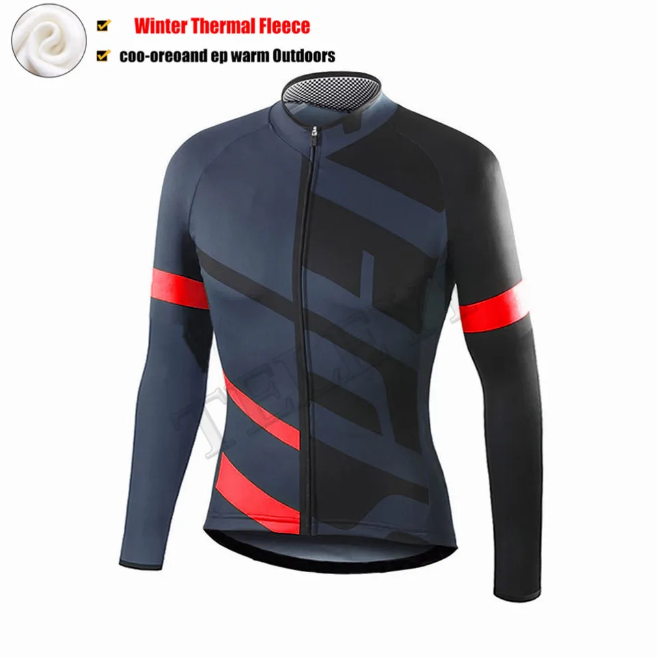 Черная велосипедная одежда с длинным рукавом, Теплая Флисовая одежда Ropa Invierno MTB, зимняя одежда для велоспорта - Цвет: Хаки