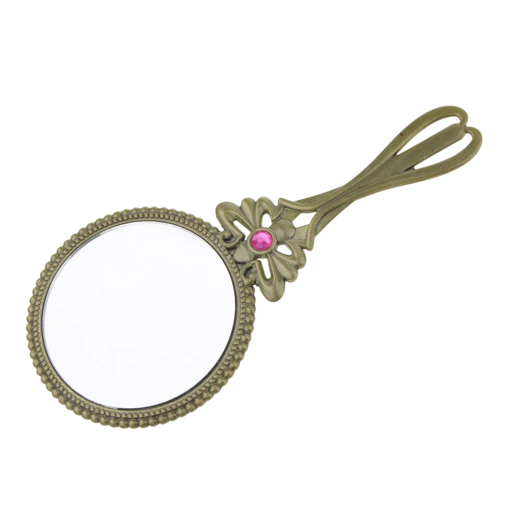 Vintage Style Antique Butterfly Style Design Mirror Bronze Handheld Makeup Mirrors Cosmetics