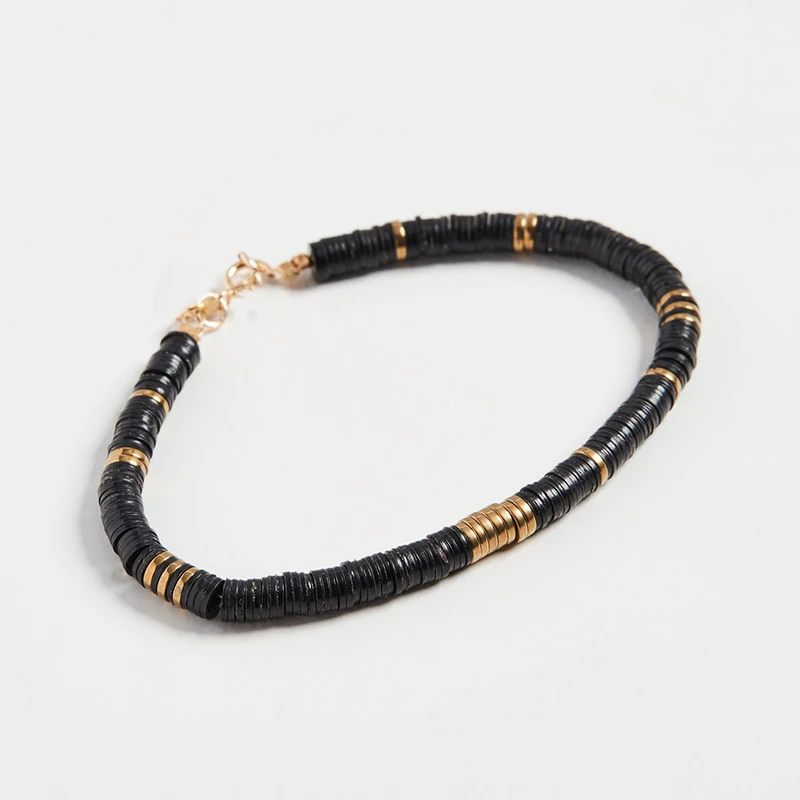 bracelet Boho VERKLARING KETTING Nieuwe Siliconen Disc Goldbach Rozemarijn переработанный диск Африканский виниловый бисер HEISHI браслет для женщин - Окраска металла: bracelet
