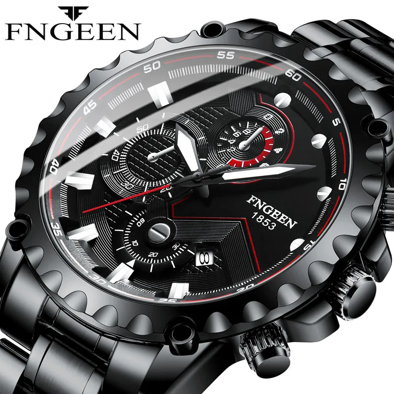 Clock Male Sport-Watches Quartz Military-Date Masculino Stainless-Steel Waterproof New Luxury