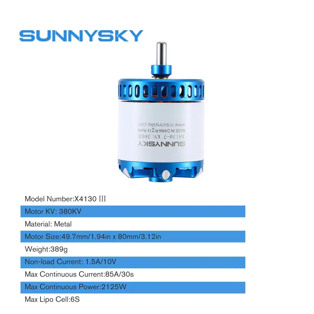 SUNNYSKY X4130 III 380KV/520KV бесщеточный двигатель для неподвижного крыла 3D RC Дрон Вертолет Самолет Запчасти Аксессуары - Цвет: 380KV