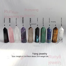 Prisma sextavado de cristal natural única ponta coluna de cristal semi-precioso pedra de cristal decoração de pedra presente feng shui