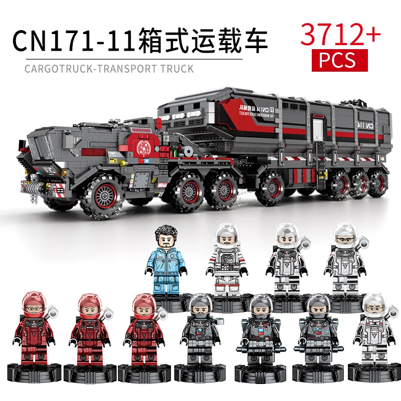 

Yeshin 3712Pcs The Chinese Wandering Earth Star Plan Toys Transport Cargo Truck Carrier Set Building Blocks Bricks Kids Gifts