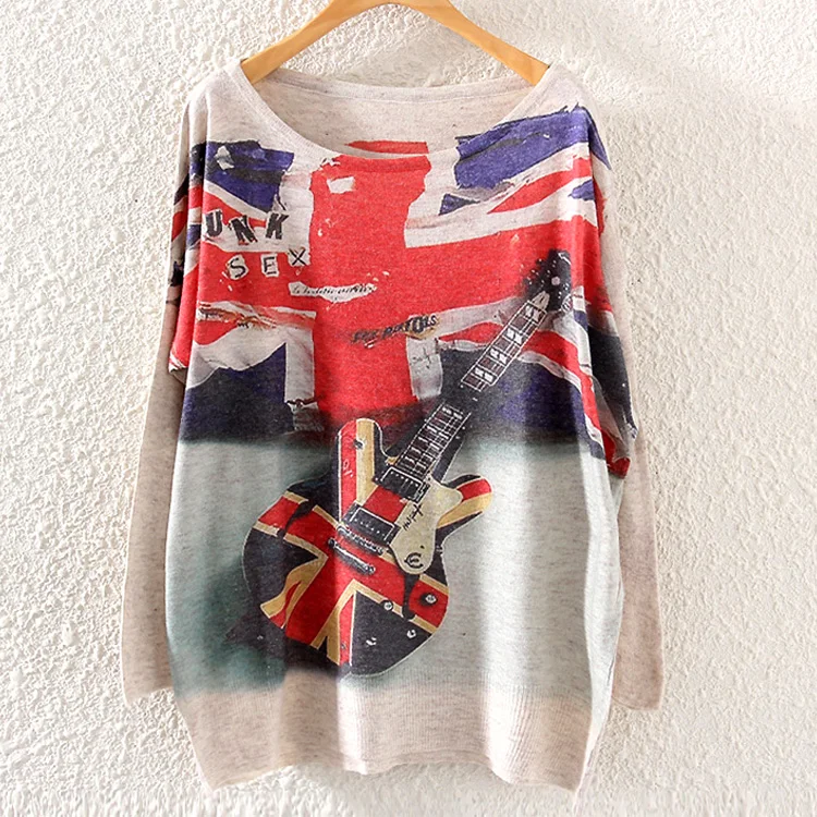 New 3D Cat Sweater Women Knitted Sweater Autumn Clothing Loose Knit Tops Pullover Jumper Casual Lightweight Tunic Sweaters