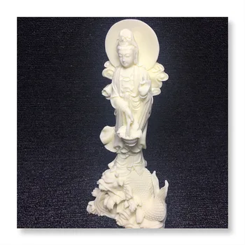 

White Guanyin statues, modern art sculptures and sculptures, home living room loft Feng Shui decorative crafts,Gift Buddha