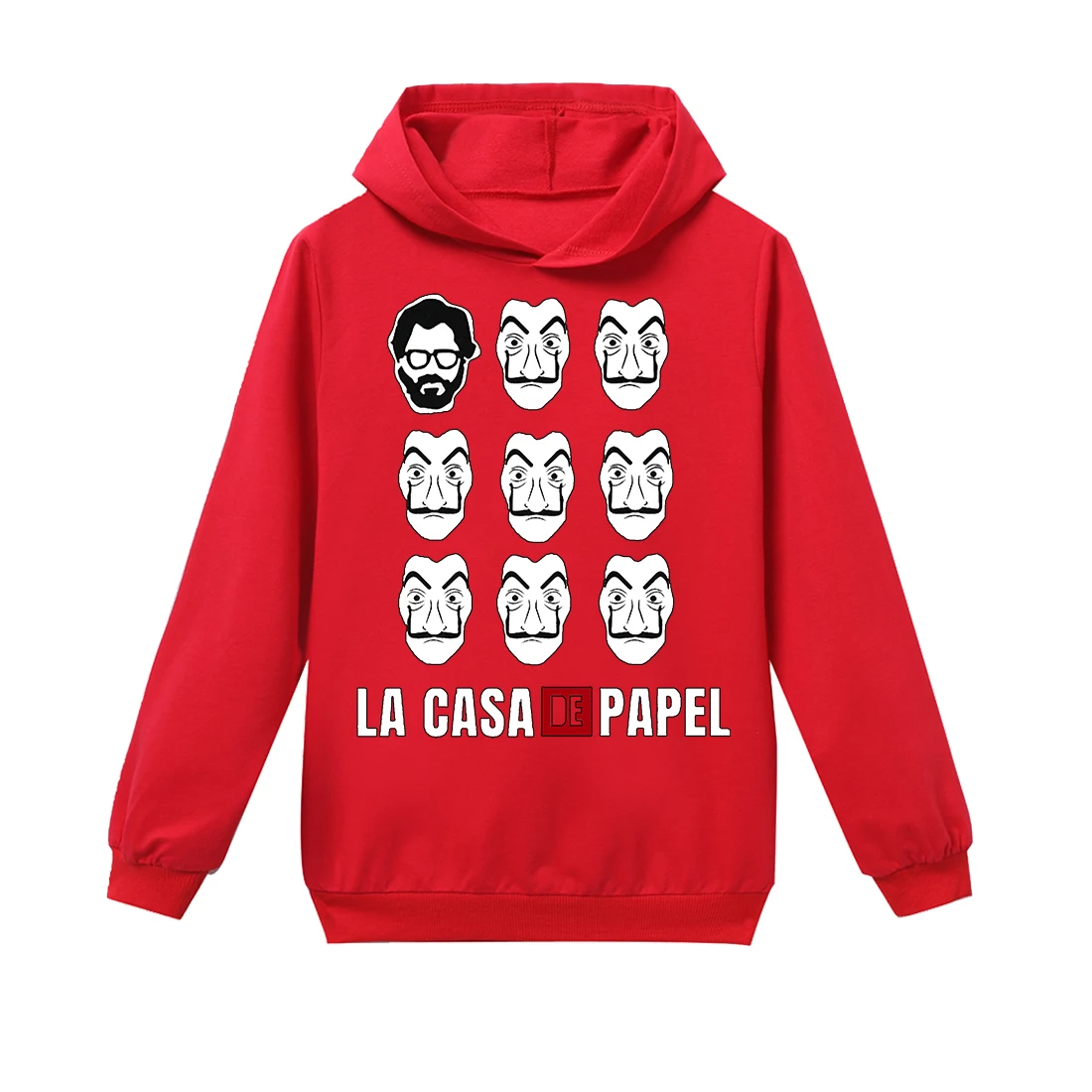 Money Heist/толстовки для маленьких мальчиков и девочек; сезон зима-весна-осень; Детские Бархатные толстовки с капюшоном; свитер с длинными рукавами; детская футболка; одежда - Цвет: T1114