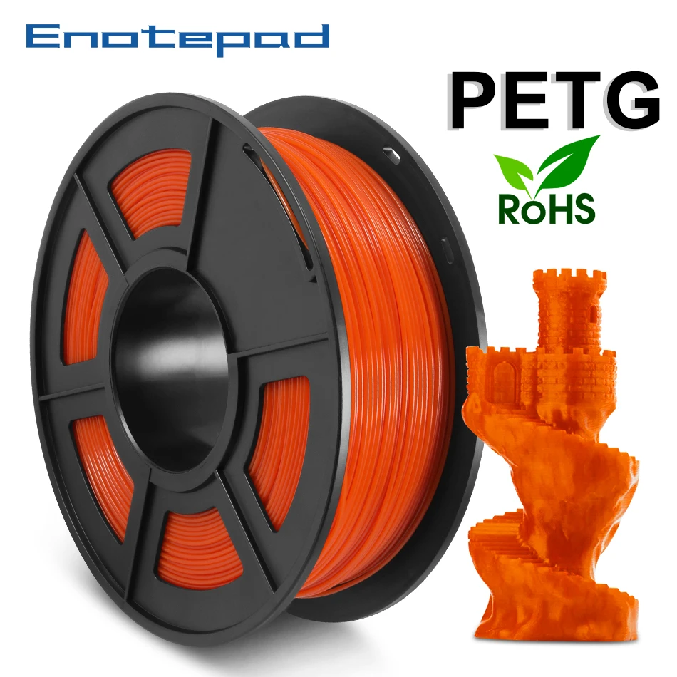 

Enotepad PETG 1.75mm 1KG 3D Printer Filament Low Shrinkage High Transparency With Vacuum Packaging Support Wholesale For Design