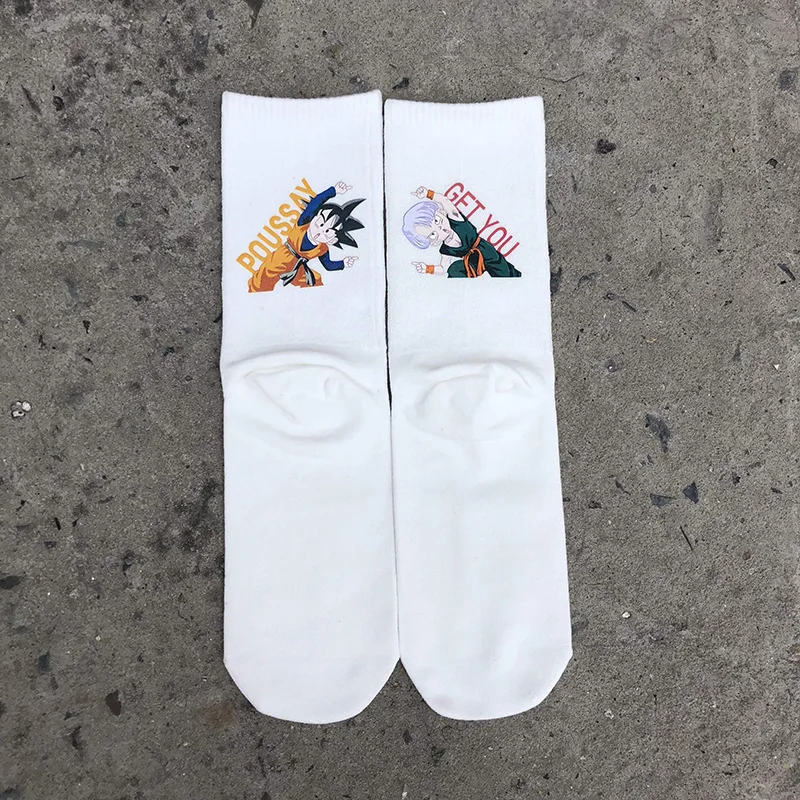 2 Забавный мультфильм Dragon Ball Аниме уличная мода Гольфы унисекс счастливые носки в стиле хип-хоп, Носки модные крутые Носки - Цвет: 2