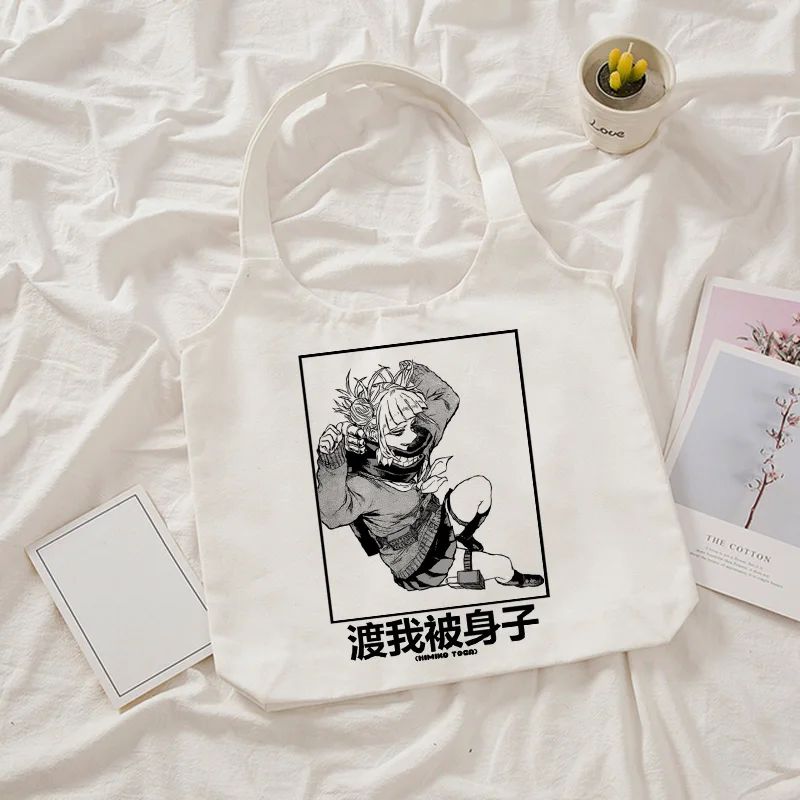 My Hero Academia shopping Bag bag manga Graphic Canvas Shoulder Bag Female Ulzzang Grunge Tote Shopper Bag anime bag Harajuku 