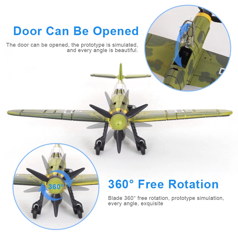 Набор(6 шт.) 4D Собранный 1/48 World WarII Fighter военный самолет Игрушечная модель самолета украшения статическая модель дорожная игрушка