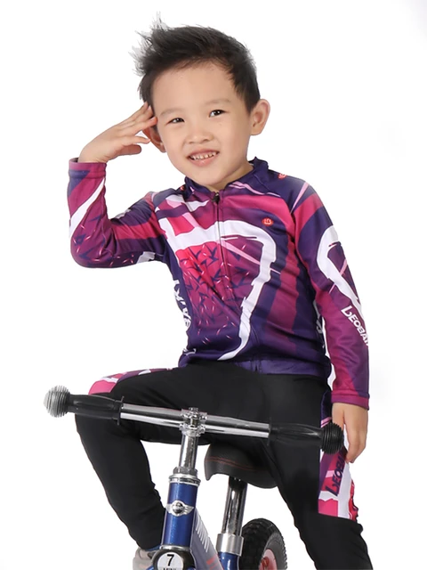 Ropa de ciclismo de manga larga para niños, traje para montar en bicicleta de montaña o de carretera, Conjunto de Jersey transpirable, ropa de verano _ - AliExpress Mobile