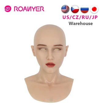 شراء Roanyer واقعية مايو قناع سيليكون مثير الإناث قناع هالوين Masken ل كروسدرسر الرجال للنساء تنكر تأثيري