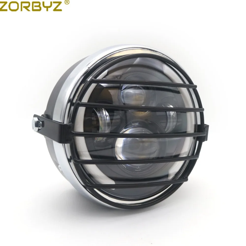 ZORBYZ мотоцикл 7 ''светодиодный круглый передняя фара гриль боковая крышка крепления маска для Honda GN125 CG125 CB400 CB500 кафе гонщик на заказ