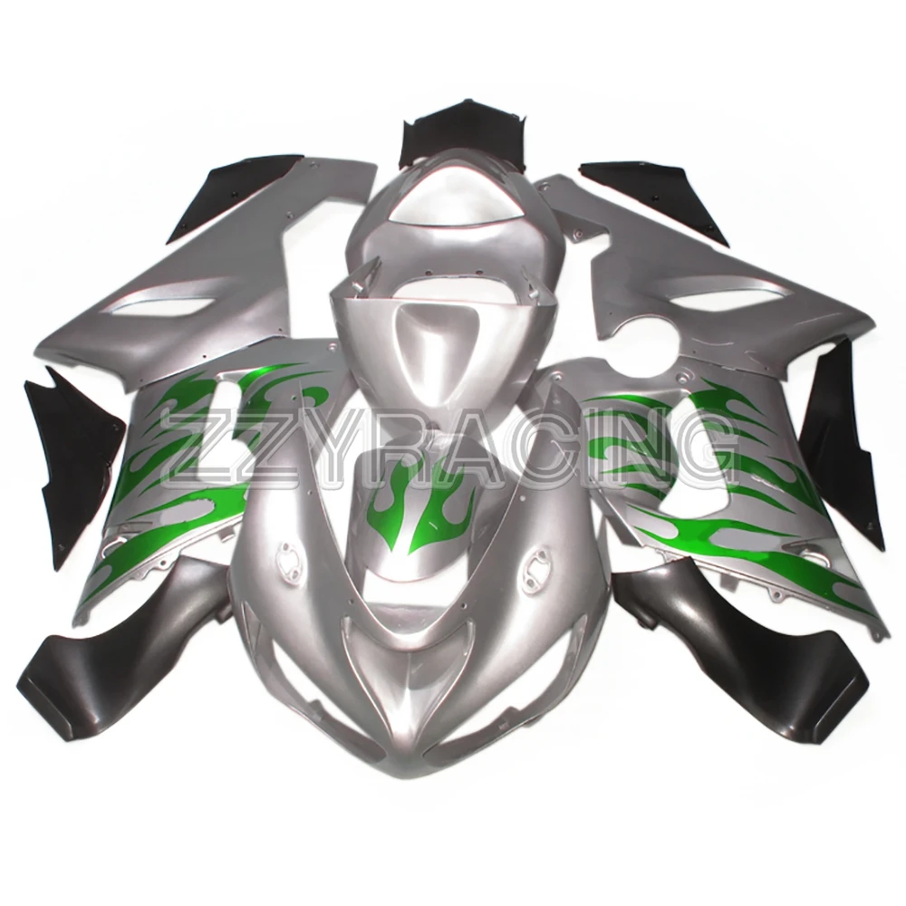

Injection Fairings Kits for Kawasaki ZX6R 2005 2006 Year ZX-6R 05 06 Complete ABS Plastic Motorcycle Bodywork Silver Grey Green