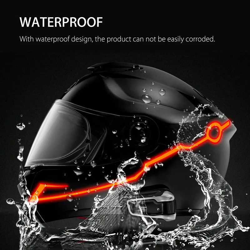 Мотоциклетный шлем светильник светодиодный DIY черный шлем с подсветкой мотоцикл безопасности светоотражающие полосы модификации для мотоциклов аксессуары