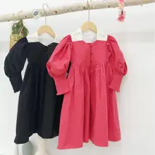 Платье для девочек в Корейском стиле модное весеннее платье для девочек 2-7 лет, HJ532