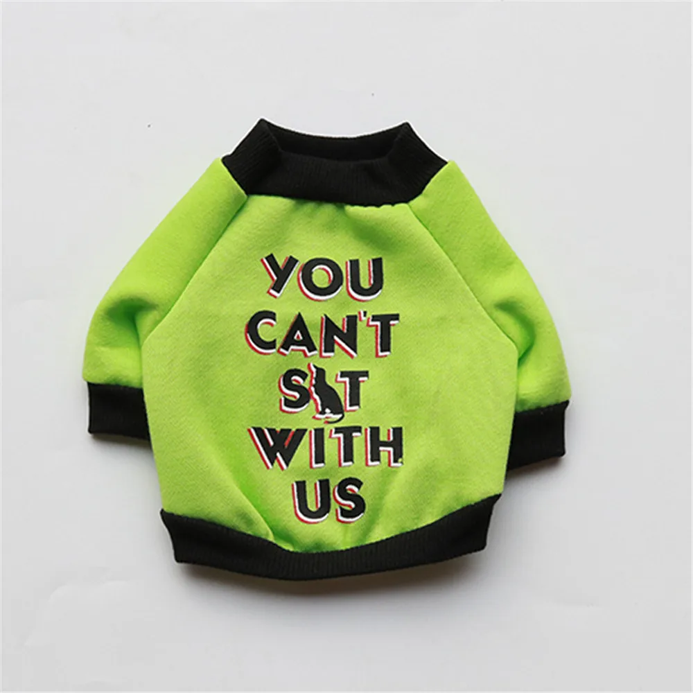 

Cute Pet Dog Letters Suit Leisure Costume Hoodies Pet Party Clothes Kitten Cat Puppy Costume Warm Fleece Shirt