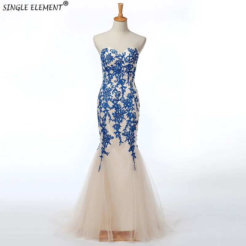 

SINGLE ELEMENT Real Photo Summer Custom Made Chinese Mermaid Evening Dresses