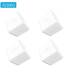 Aqara cubo mágico controlador zigbee versão controlada por seis ações app mi casa para xiaomi dispositivo de casa inteligente tomada inteligente