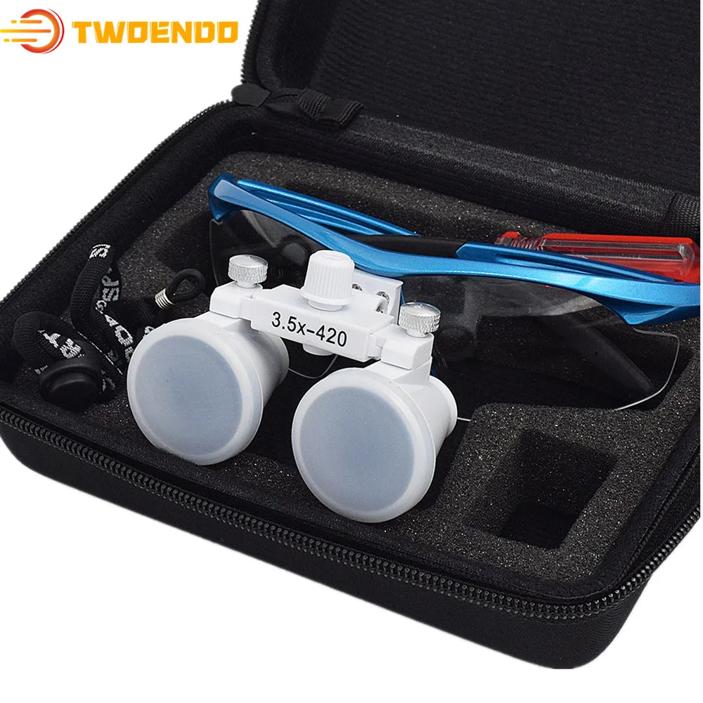 Loupe Dentaire, Verre Optique 3,5x Portable, Dentiste, Binoculaires