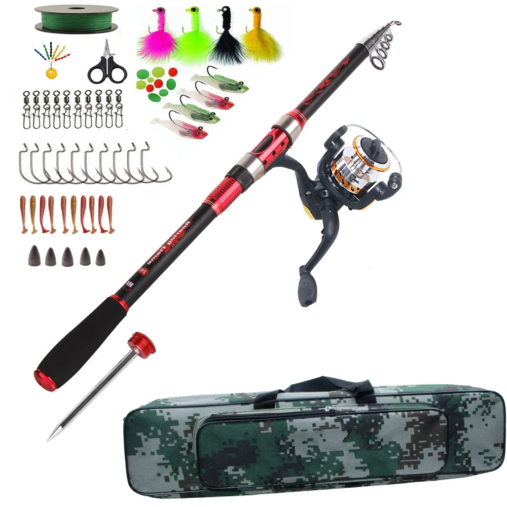 Fishing Rod Combo set 2.1m-2.7m Telescopic Sea Spinning rod reel