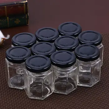 

10Pcs 380/500ml Household Kitchen Seal Jar Large Transparent Grains Storage Jar for Food