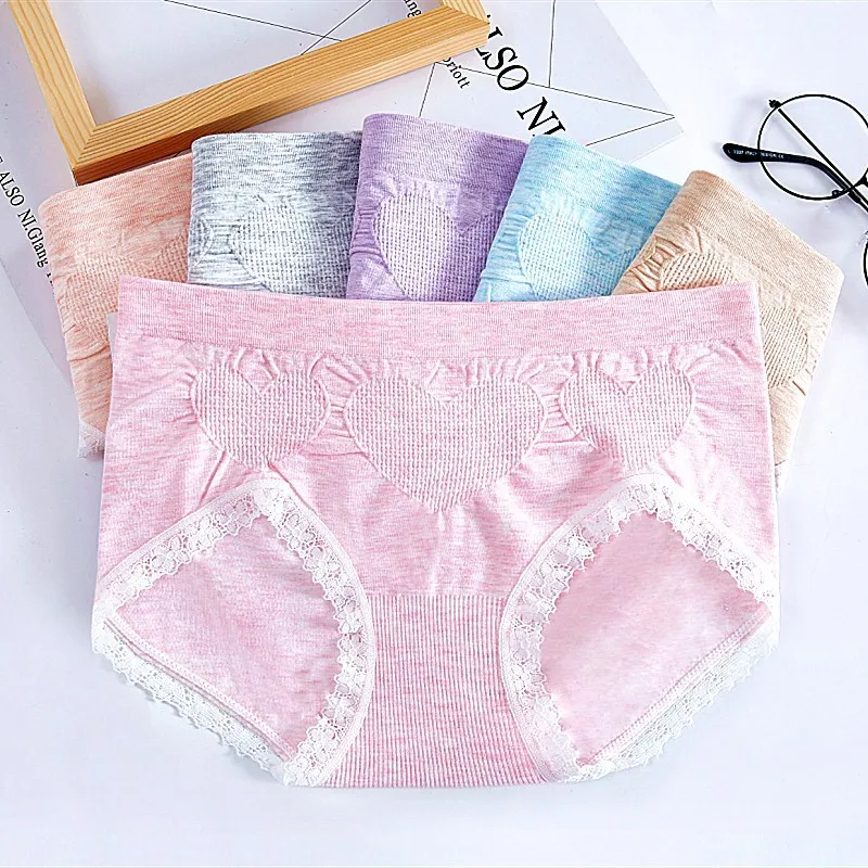 Женские новые трусики из хлопка с кружевами сексуальное нижнее белье Kawaii женское