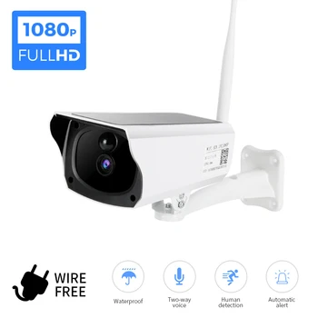 

1080P HD Solar Security Camera WiFi Wireless 64G CCTV IP Surveillance PIR Motion Alarm Waterproof IP66 with Solar Panel Outside