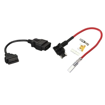 

1 Pcs OBD2 Adapter Tool Plug 16 Pin Extension Cable & 1 Pcs Power Cut - Off Power Cut - Off Mini Cut - Out Splitter ATM