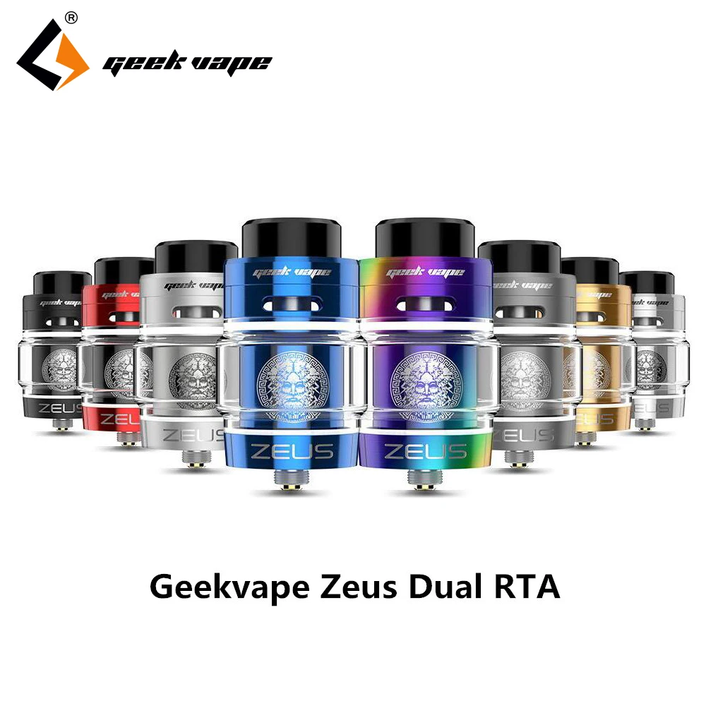 Original Geekvape Zeus dual RTA Dual coil  5.5ml RTA zeus atomizer leak proof top airflow system E Cigarette vape tank vs zeus x