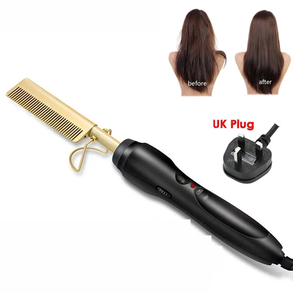 hair straightener comb Hair iron brush Flat iron hot comb Professional hair straighteners For