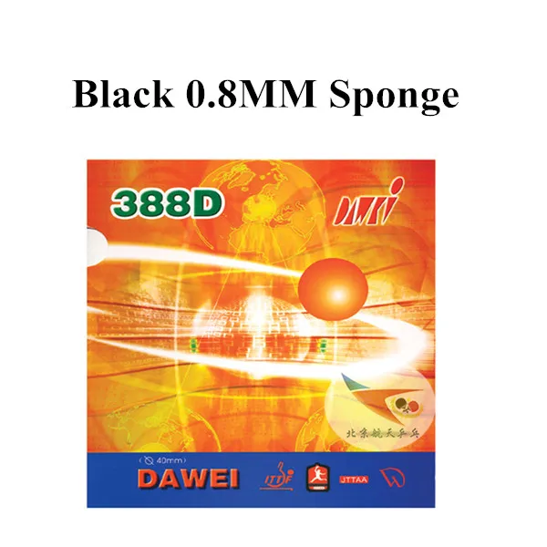 Black 0.8mm Dawei 388D 388 D 388-D для защиты длинные Pips-Out Настольный теннис пинг-понг резиновый с губкой - Цвет: Black 0.8mm