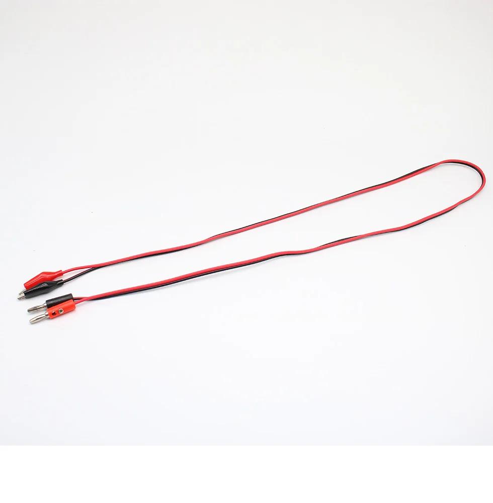Alligator Clips 1Pcs 1meter Red and Black Alligator Testing Cord Lead Clip to Banana Plug for Multimeter Test
