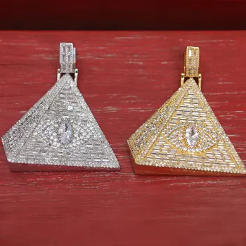

Pyramid Eye Triangle Pendant Necklace Jewelry