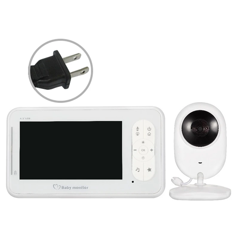 

Video Baby Monitor 4.3 Inch Tft Lcd Ir Night-Vision Intercom Temperature Sensor Lullabies Vox Baby Call