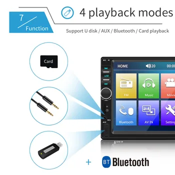 

SWM-7018B Car MP3/MP4/MP5 Bluetooth FM U Disk Reversing Rear View Touch Screen