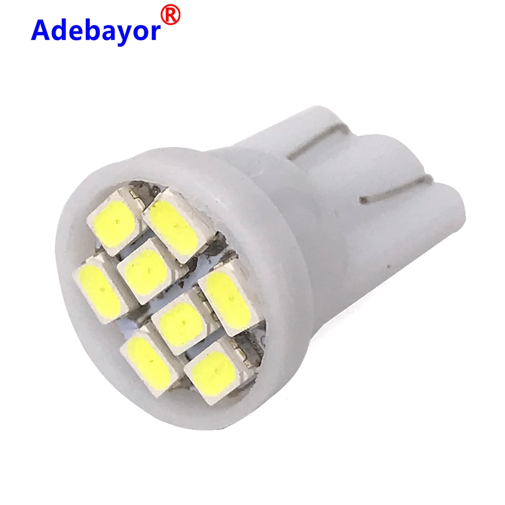 100pcs T10 W5W 8 SMD 1206 3020 194 168 LED ���� ���� DC 12V �ɺ� ��� ��� ������ �Ķ��� ��� ����� Ŭ����� ����