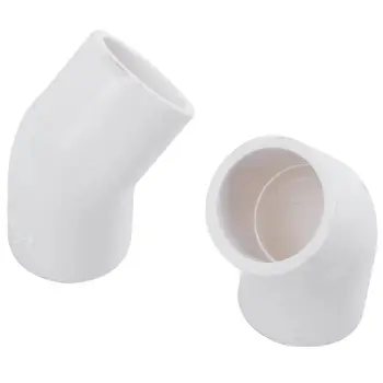 

PVC-U 20mm Drainage Pipe Adapter Connector 45 Degree Elbow White 5 Pcs
