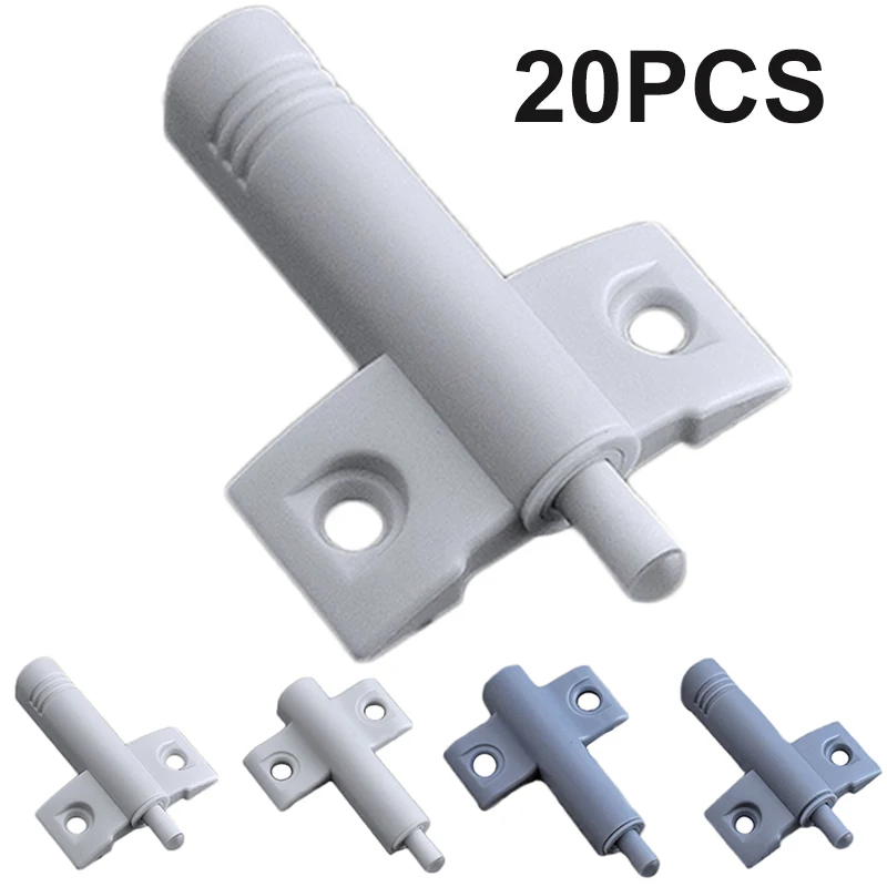 ABS 20Pcs Kitchen Cabinet Closet Bumper Damper Buffer Furniture Hardware Door Stop Screws Accessories