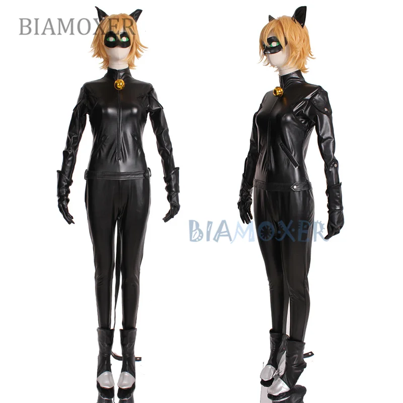 Adrien Agreste Black Chat Noir Chat Blanc Catsuit Cosplay Costume Mask Halloween Cosplay Anime Costumes Aliexpress