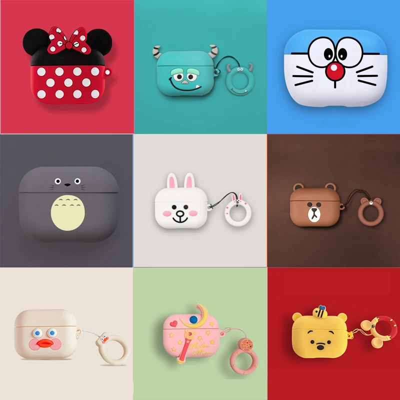 

2020 Cartoon Silicone Case For Airpods Pro Case Wireless Bluetooth Case for Apple 3 Cover Case For Apple Air Pods Fundas Coque