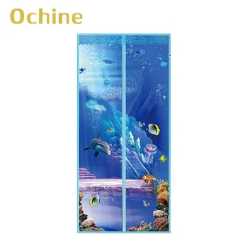 

20 Styles Anti Mosquito Door Magnetic Cartoon Net Printed Automatically Pattern Shut Curtain Mesh Screen Strips