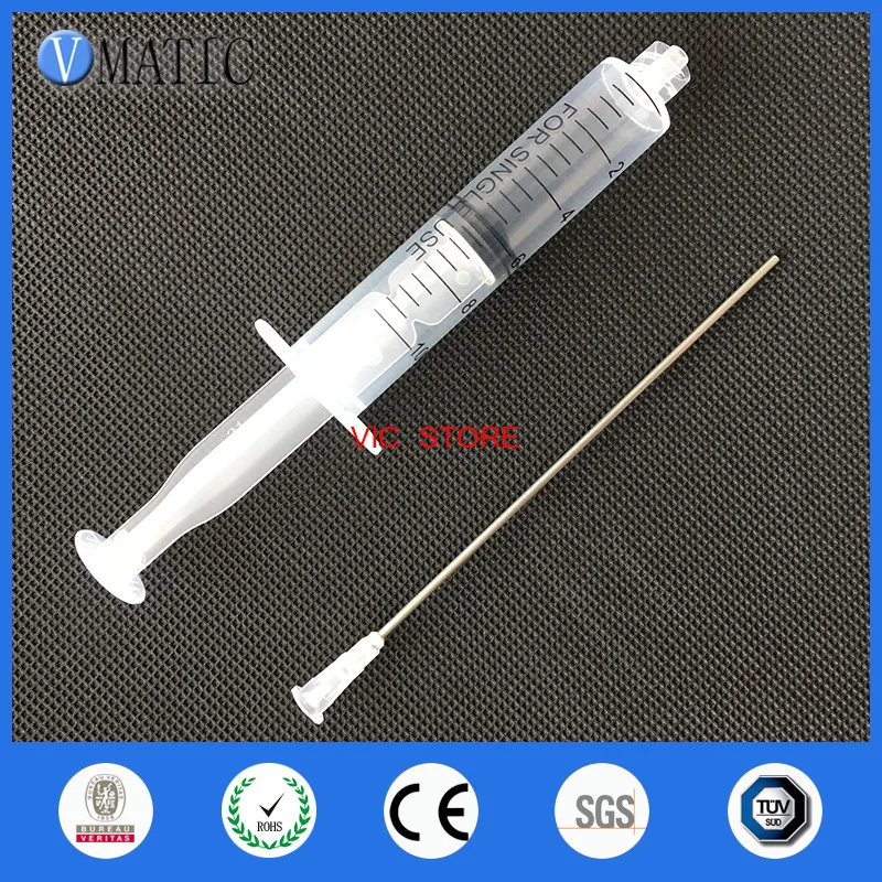 Бесплатная доставка Пластиковые раздаточные шприцы 10 мл/10cc Luer Lock с 16G