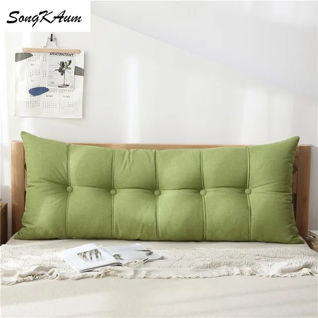 SongKaum washable long bedside pillow made 100% cotton with soft filling
