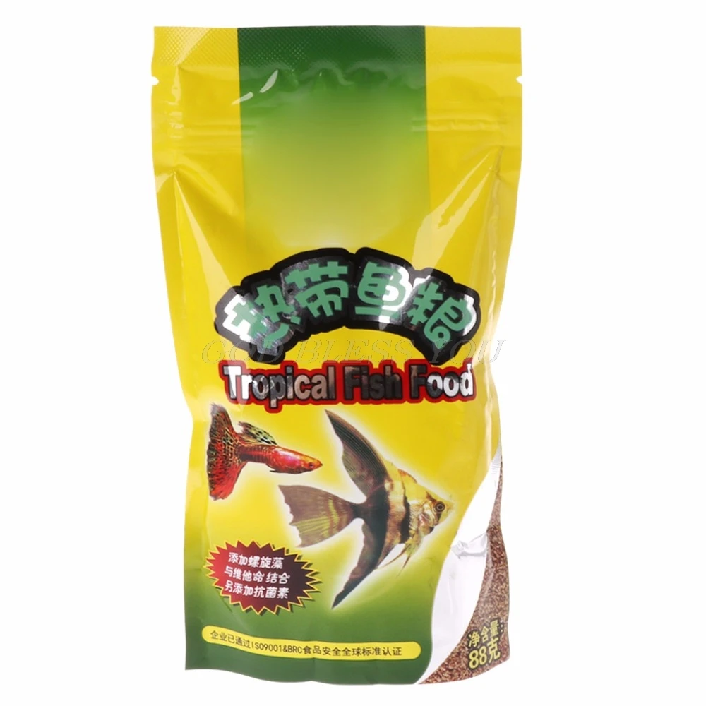 para peixes pequenos, grãos de 98g, comida