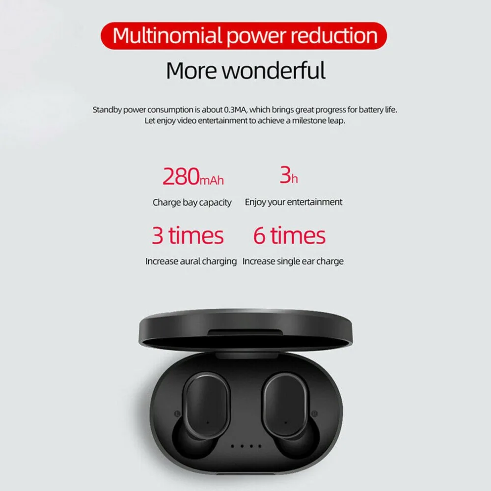 Новинка A6S, стерео гарнитура Airdots, беспроводные наушники 5,0, наушники, беспроводные наушники, гарнитура для мобильного телефона