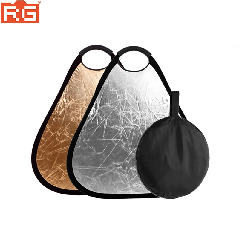 2 in 1 60cm / 80cm Gold/Silver Reflector Portable Folding Handheld Studio Photograph Reflector With bag photography reflector
